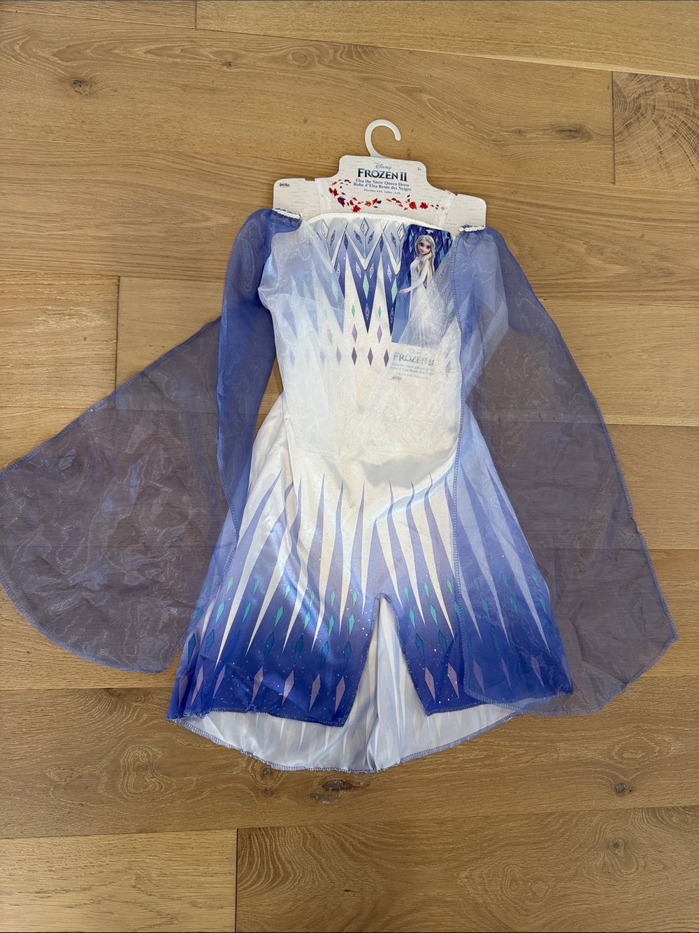 NWT Disney Elsa Blue and White Girls Snow Queen Dress Costume size 4-6x